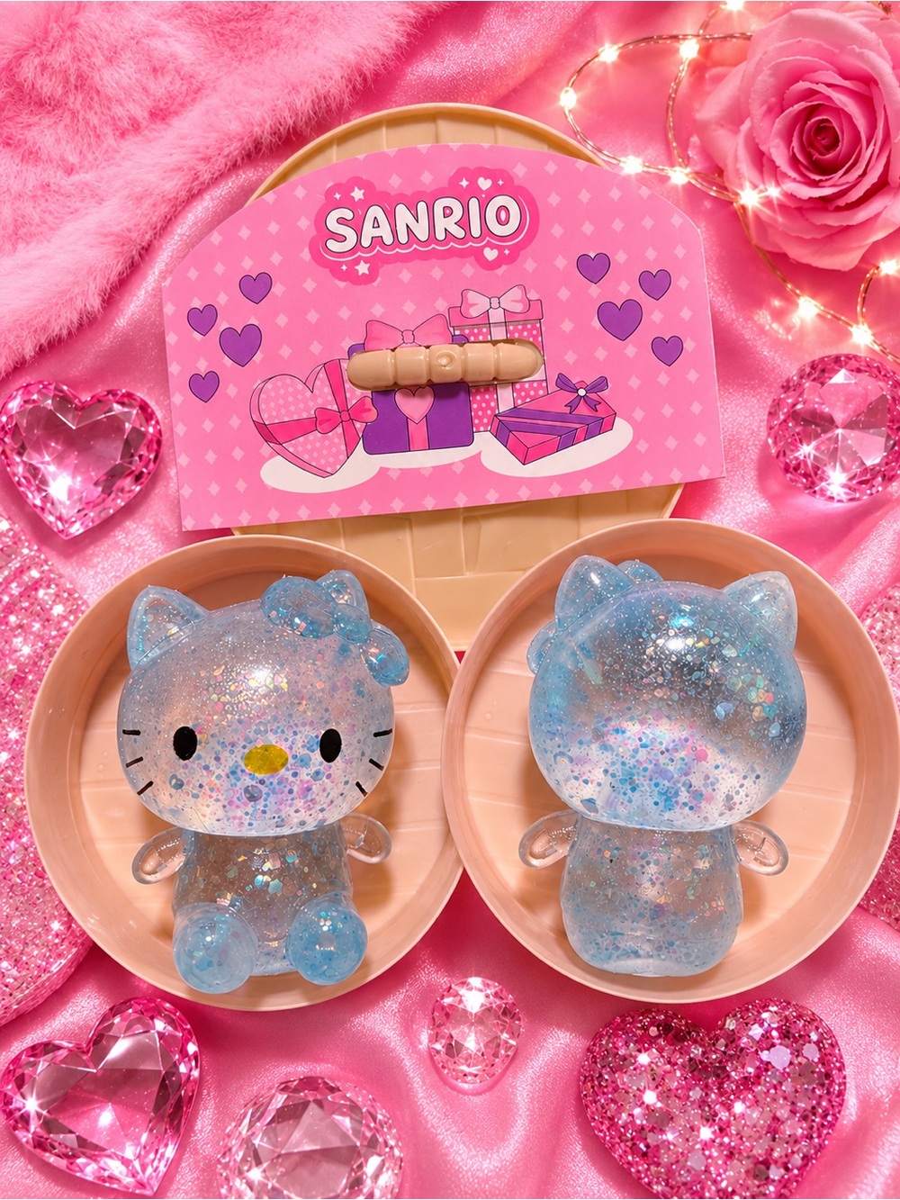 Sanrio Sparkling Blue Hello Kitty Surprise Figures squishy